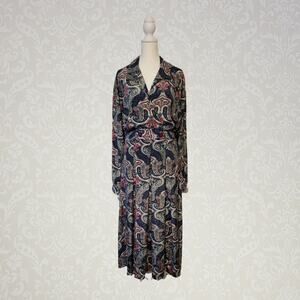 Leslie fay, 12 | Vintage Paisley Full Length Casual Dress